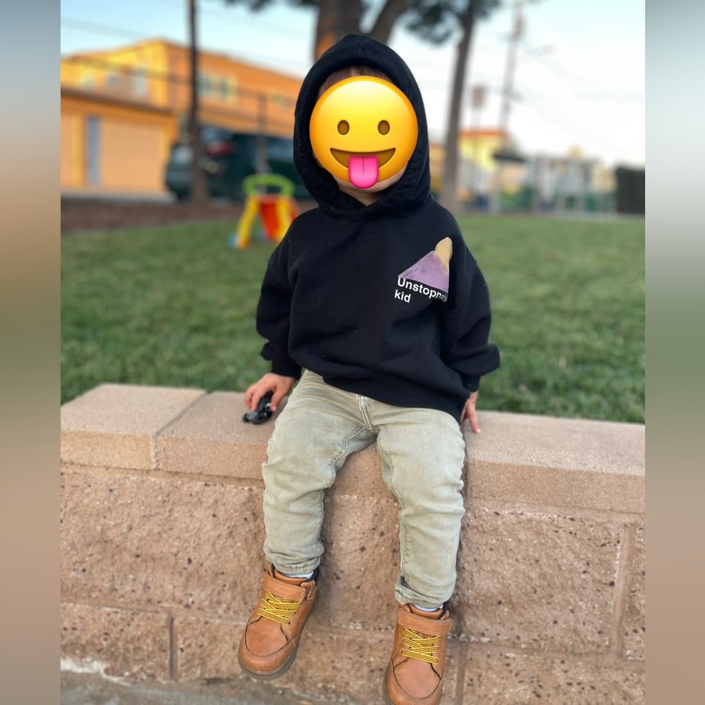 Surfy cool 90s style hoodie for toddler boy, 18-24 mo